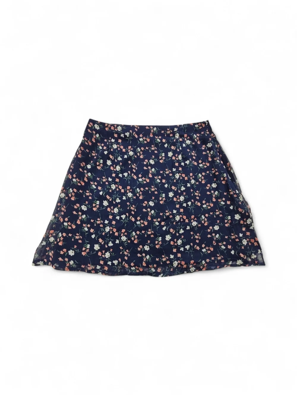 Wednesday's Girl Boho Mini Skirt in Blue Vintage Floral Size Medium